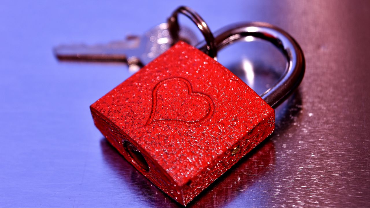 Wallpaper lock, heart, love