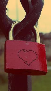 Preview wallpaper lock, heart, love, fidelity