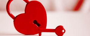 Preview wallpaper lock, key, heart, red, love