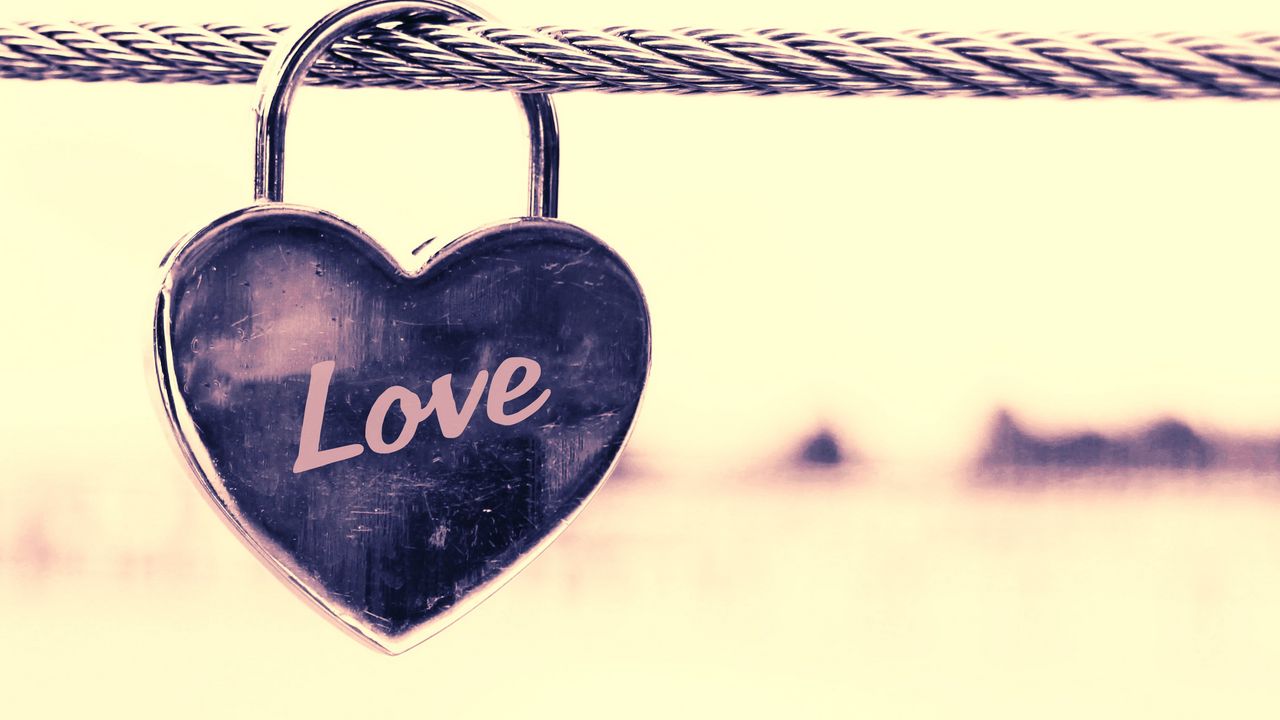 Wallpaper lock, love, heart