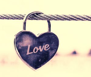 Preview wallpaper lock, love, heart