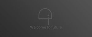 Preview wallpaper logo, welcome to future, inscription