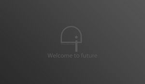 Preview wallpaper logo, welcome to future, inscription