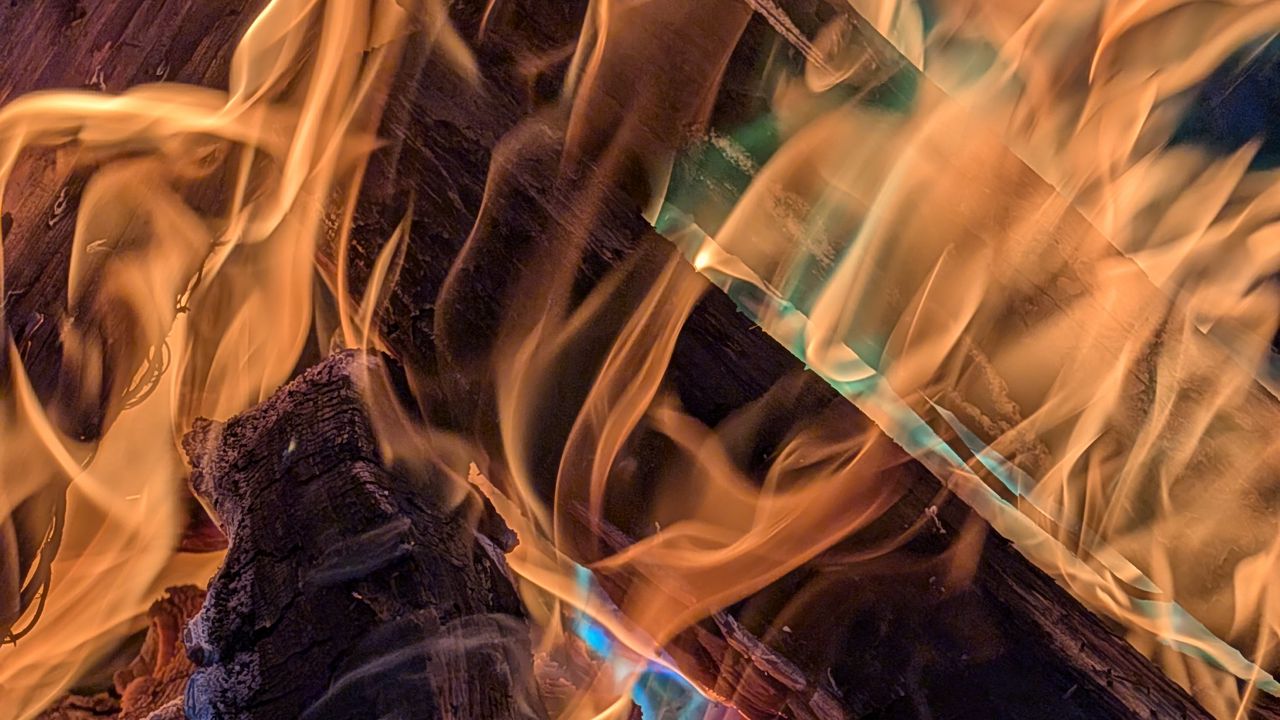 Wallpaper logs, fire, flame, coals