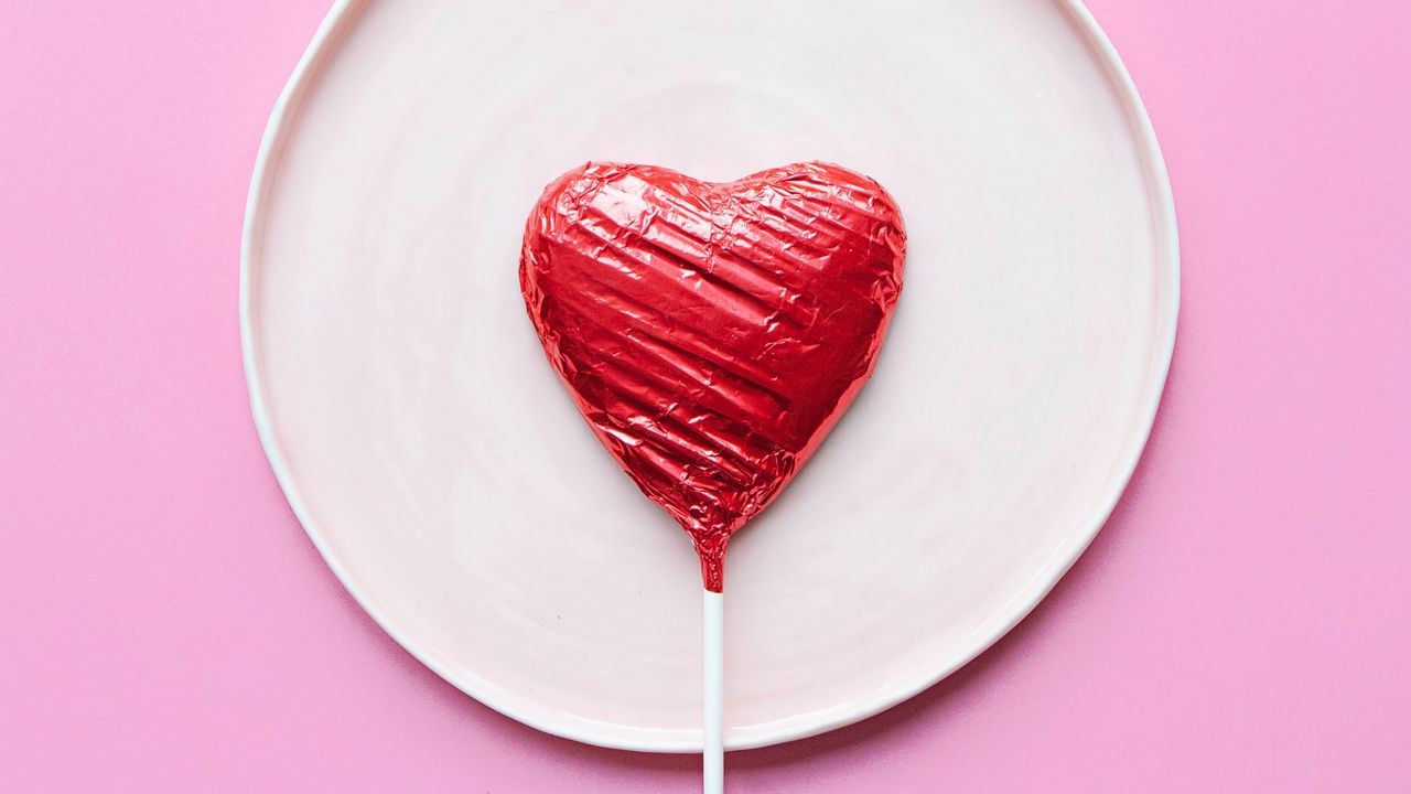 Wallpaper lollipop, heart, sweet