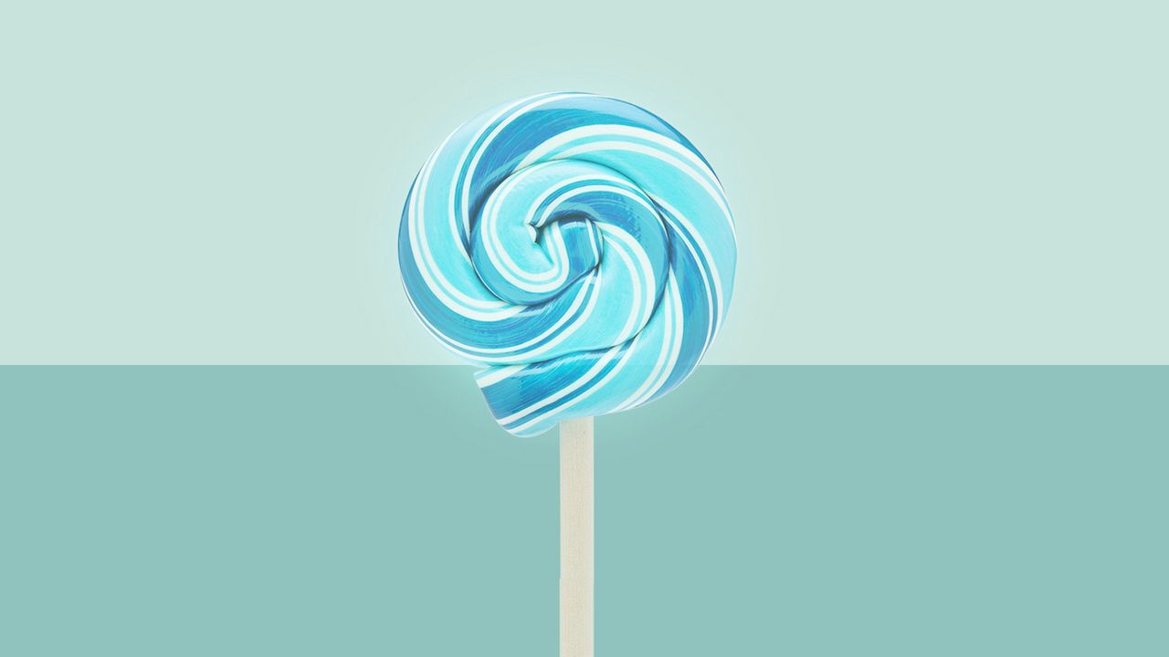 Wallpaper lollipop, minimalism, sweet, blue