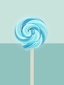 Preview wallpaper lollipop, minimalism, sweet, blue