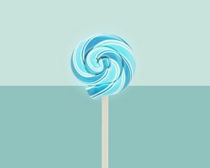 Preview wallpaper lollipop, minimalism, sweet, blue