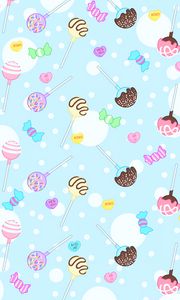 Preview wallpaper lollipops, candy, sweet, pattern, patterns