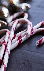 Preview wallpaper lollipops, caramel, cane, christmas, macro