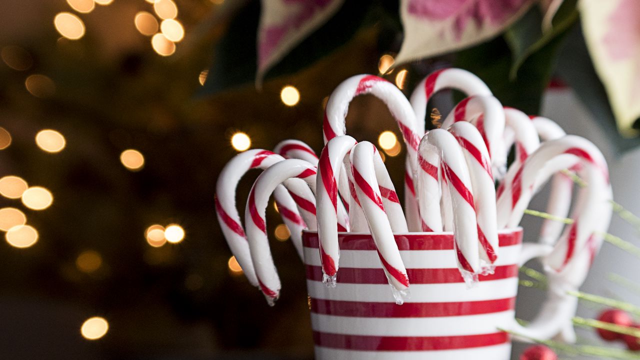 Wallpaper lollipops, caramel, glass, stripes, christmas