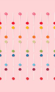 Preview wallpaper lollipops, minimalism, iridescent