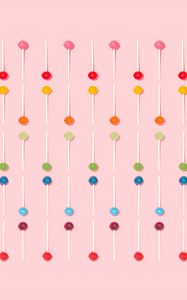 Preview wallpaper lollipops, minimalism, iridescent