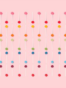 Preview wallpaper lollipops, minimalism, iridescent