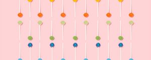 Preview wallpaper lollipops, minimalism, iridescent