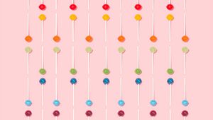 Preview wallpaper lollipops, minimalism, iridescent