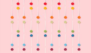 Preview wallpaper lollipops, minimalism, iridescent