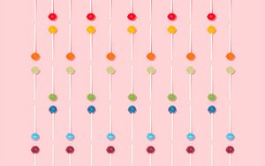 Preview wallpaper lollipops, minimalism, iridescent