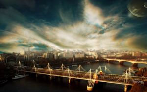 Preview wallpaper london, bridge, river, hdr