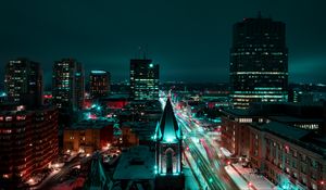 Preview wallpaper london, canada, night city, buildings