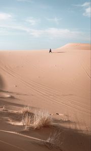 Preview wallpaper loneliness, alone, desert, horizon