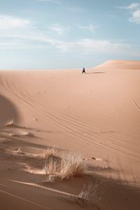 Preview wallpaper loneliness, alone, desert, horizon