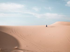 Preview wallpaper loneliness, alone, desert, horizon