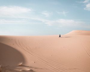 Preview wallpaper loneliness, alone, desert, horizon