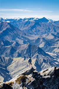 Preview wallpaper loneliness, alone, rocks, mountains