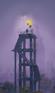 Preview wallpaper loneliness, alone, tower, art