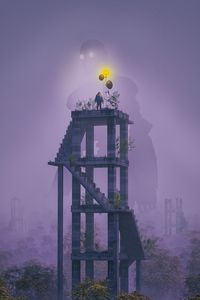 Preview wallpaper loneliness, alone, tower, art