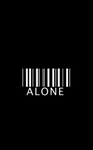 Preview wallpaper loneliness, inscription, bar code, life