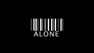 Preview wallpaper loneliness, inscription, bar code, life