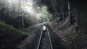 Preview wallpaper loneliness, lonely, travel, railway