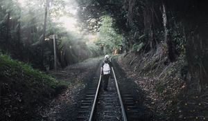 Preview wallpaper loneliness, lonely, travel, railway