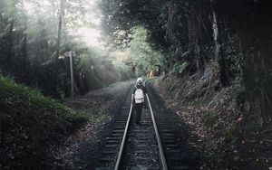 Preview wallpaper loneliness, lonely, travel, railway