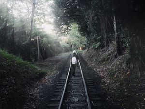 Preview wallpaper loneliness, lonely, travel, railway