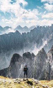 Preview wallpaper loneliness, mountains, travel, tourism, italy