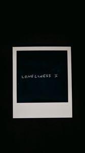 Preview wallpaper loneliness, photography, inscription, word, text
