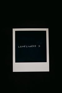 Preview wallpaper loneliness, photography, inscription, word, text