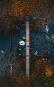 Preview wallpaper lonely, loneliness, bridge, river