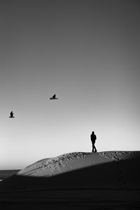 Preview wallpaper lonely, loneliness, desert, bw