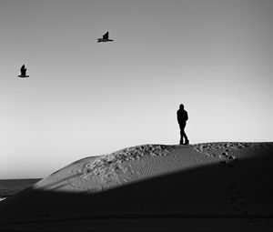 Preview wallpaper lonely, loneliness, desert, bw