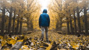 Preview wallpaper lonely, loneliness, hood, autumn