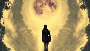 Preview wallpaper lonely, loneliness, planet, forest, art