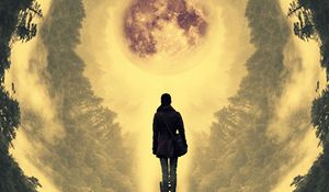 Preview wallpaper lonely, loneliness, planet, forest, art