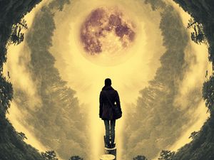 Preview wallpaper lonely, loneliness, planet, forest, art