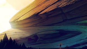 Preview wallpaper lonely, loneliness, rock, road