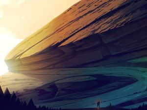 Preview wallpaper lonely, loneliness, rock, road