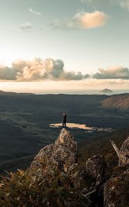 Preview wallpaper lonely, loneliness, rock, mountains